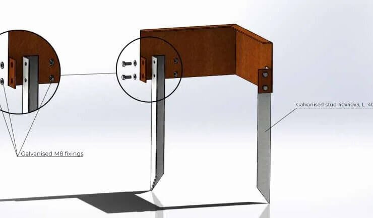 Külső sarokprofil – egyoldali hajtással