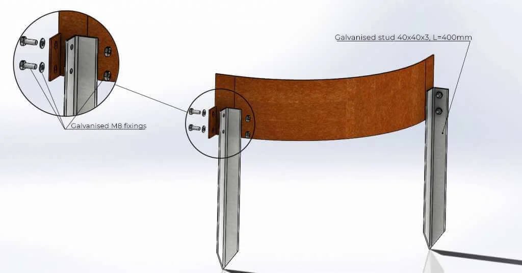 Belső íves sarokelem