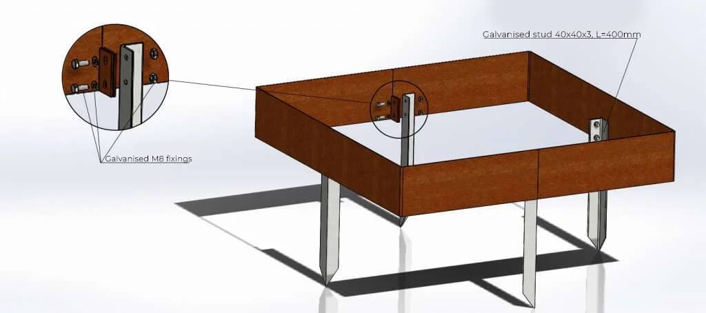 Négyszögletes Szegély