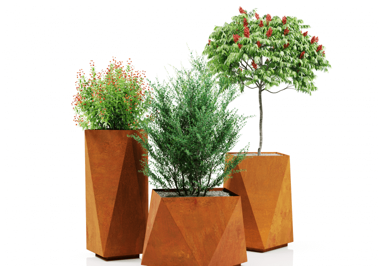 Csavart Négyszögletes Kaspók