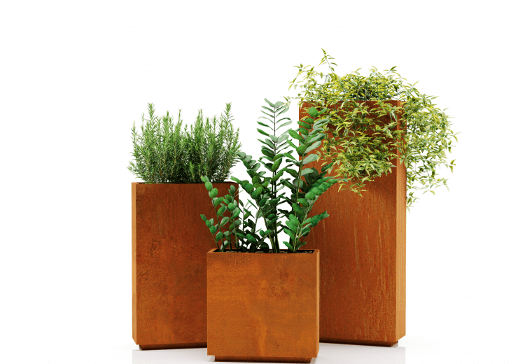 Téglalap Alakú Kaspók