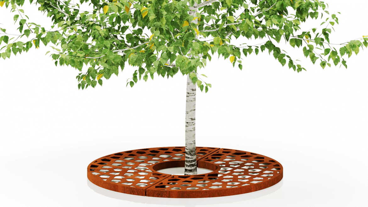 Kör alakú fatörzs- és gyökérvédelem