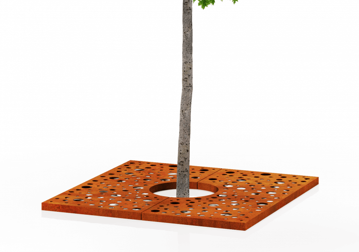 Négyzet alakú fatörzs- és gyökérvédelem